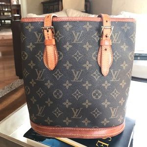 Authentiic LOUIS VUITTON Bucket Without Pouch